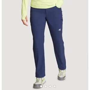 Eddie Bauer FIRST ASCENT Straight Mid Rise Women's Blue Guide Pro Pants Size 14